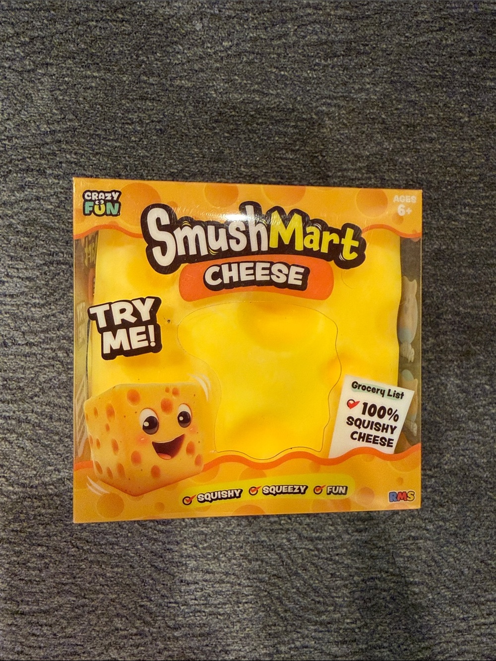 RMS Crazy Fun Cheese Squishy Toy